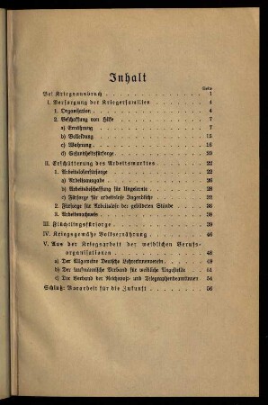 VII-VIII, Inhaltsverzeichnis