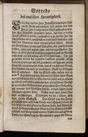 Vorrede des englischen Herausgebers.