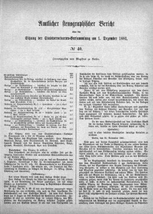 No. 40, 1. Dezember 1881