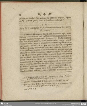 §. IX. Notio iuris collectandi et fundamentum eius in territoriis Germaniae