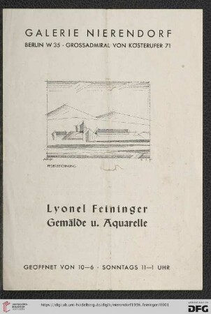 Lyonel Feininger, Gemälde u. Aquarelle