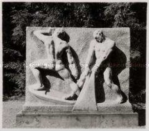 Berlin, Bildhauer Josef Thorak, Relief "Fischfang"