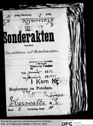 Anstellung der mittleren und unteren Beamten des Magistrats in Eberswalde
