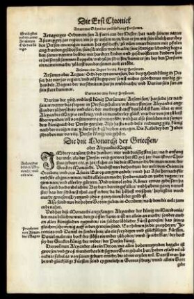 Die drit Monarchi der Griechen/ oder Alexandri Magni.