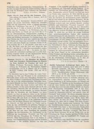 180-181 [Rezension] Anselmi Cantuariensis Archiepiscopi Opera omnia ; 1.Opera, quae Prior et Abbas Beccensis composuit
