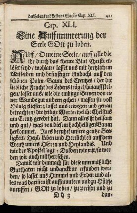Cap. XLI. Eine Auffmunterung der Seele Gott zu loben.