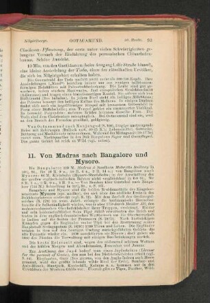 11. Von Madras nach Bangalore und Mysore.