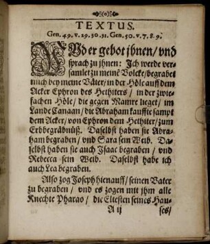 Textus; Exordium; Secunda Pars.