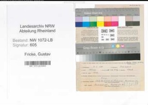 Entnazifizierung Gustav Fricke , geb. 07.09.1904 (Staatsanwalt)
