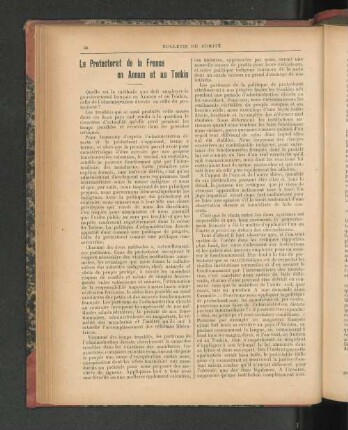 Le Protectorat de la France en Annam et au Tonkin.