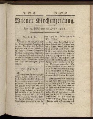 Das 29. Stück vom 18. Heum. 1788.
