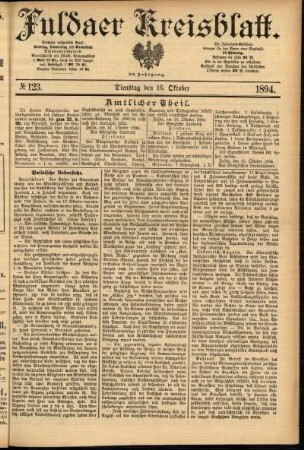 Ausgabe vom Dienstag, den 16. Oktober 1894.
