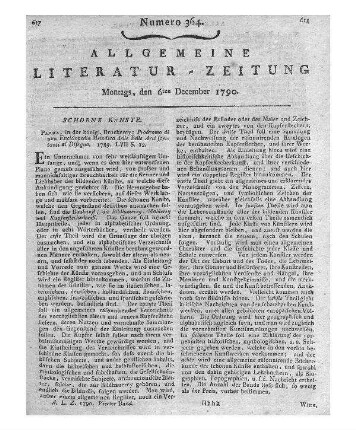 [Zani, P.]: Prodromo di una enciclopedia metodica delle belle arti spettante al disegno. Parma: Stamperia Reale 1789