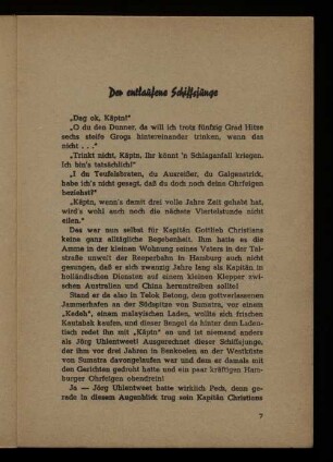Der entlaufene Schiffsjunge