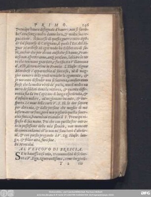 Al Vescovo Di Brescia.
