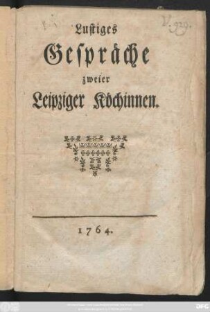 Lustiges Gespräche zweier Leipziger Köchinnen