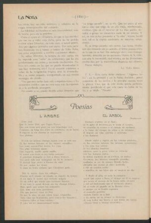 Poesías : L'arbre [y] El arbol (Traducción)