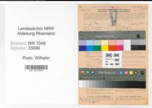 Entnazifizierung Wilhelm Prein , geb. 17.06.1882 (Lehrer)