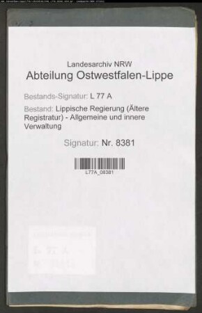 Straßenbau.- Landstraße (Chaussee) Detmold-Schlangen.- Kreuzkrug-Horn.- Horn-Detmold.- Schmedissen-Meinberg, Bd. 4