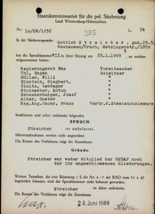 Streicher, Gottlob