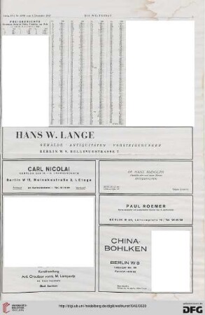 Nr. 49/50 (6. Dez. 1942), S. 5: Preisberichte