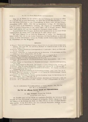 Ein Fall von offenem Ductus Botalli mit Pulmonalstenose.