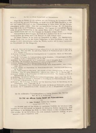 Ein Fall von offenem Ductus Botalli mit Pulmonalstenose.