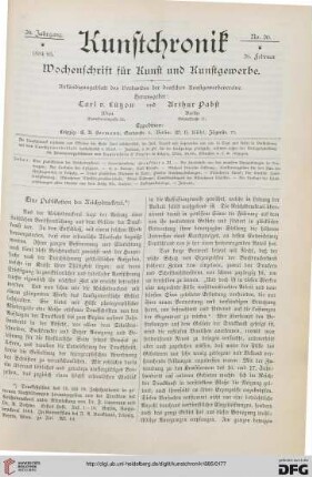 Heft 20 (26. Februar 1885)