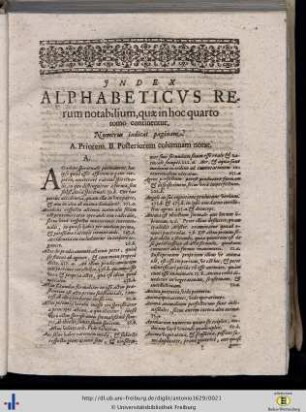 Index Alphabeticus.