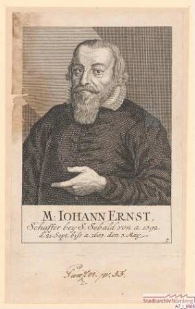 Johann Ernst, Schaffer bei St. Sebald