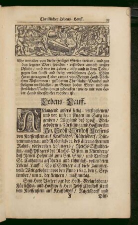 Christlicher Lebens-Lauff