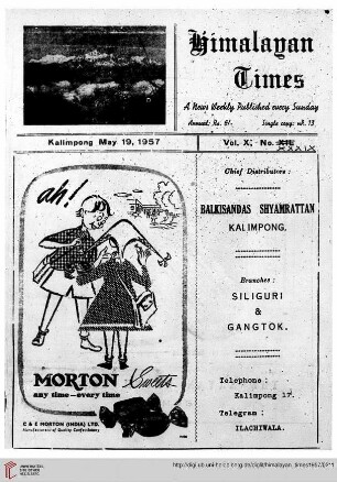 No. XXXIX (19 May 1957)