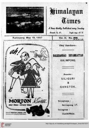 No. XXXIX (19 May 1957)