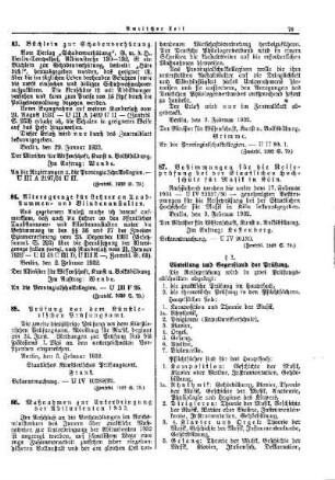 Prüfung vor dem Künstlerischen Prüfungsamt : [Amtlicher Teil]