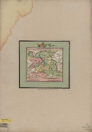 Karte der Umgebung von Leipzig, ca. 1:1 000 000, Kupferstich, 1758 : Environs de Leipzig Et De Naumboug. - [Ca. 1:1 000 000]. - [Paris] , [ca. 1758]. - 1 Kt. : Kupferst. ; 15 x 12 cm