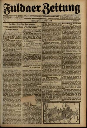 Erste Ausgabe vom Mittwoch, den 27. März 1918.