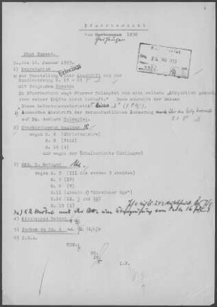 Gerhausen: Pfarrbericht 1950