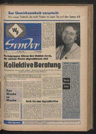 Betriebszeitung 'WF-Sender', Nr.12/1964 (19. März 1964)