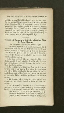 Auswahl und Begrenzung der Lektüre der geschichtlichen Bücher des Neuen Testaments : der Zweigversammlung in Stettin vorgelegte Thesen