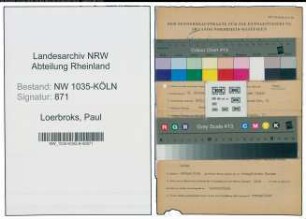 Entnazifizierung Paul Loerbroks , geb. 18.10.1898 ()