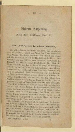 Siebente Abtheilung. Aus der heiligen Schrift