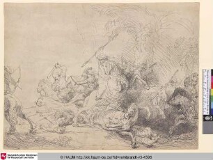 [Die große Löwenjagd; The Large Lion Hunt; Chasse aux lions]