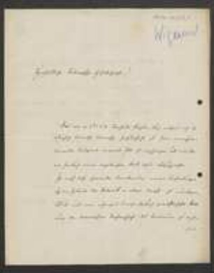 Brief von Albert Wigand an Regensburgische Botanische Gesellschaft