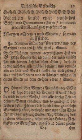 Catholische Gebettlein.