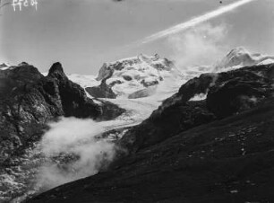 Gornergrat und Monte Rosa : Gornergrat und Monte Rosa vom Theodulpass aus