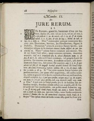 Membr. II. De Jure Rerum.