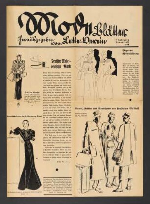 Modeblätter. Jahrgang 7 (1933/34) 1