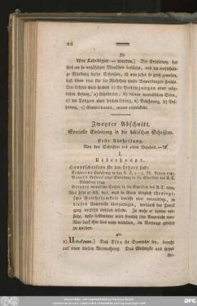 Erste Abtheilung. Von den Schriften des alten Bundes.