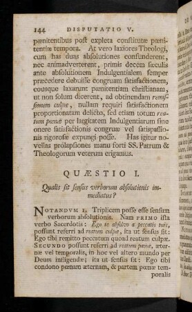 144-167, Quaestio I.