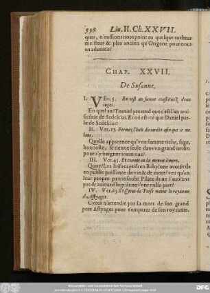 Chap. XXVII. De Susanne.